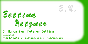 bettina metzner business card